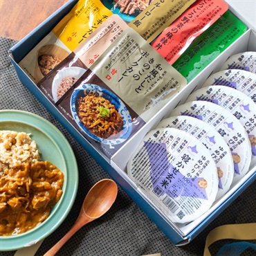 YUWAERUいいものギフト 寝かせ玄米ゆめぴりか100%・玄米によく合うカレー・ごちそうレトルト